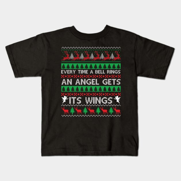 Every Time A Bell Rings An Angel Gets its Wings Kids T-Shirt by MZeeDesigns